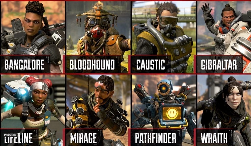 Apex Legends Review 3 legend characters apex legends roster