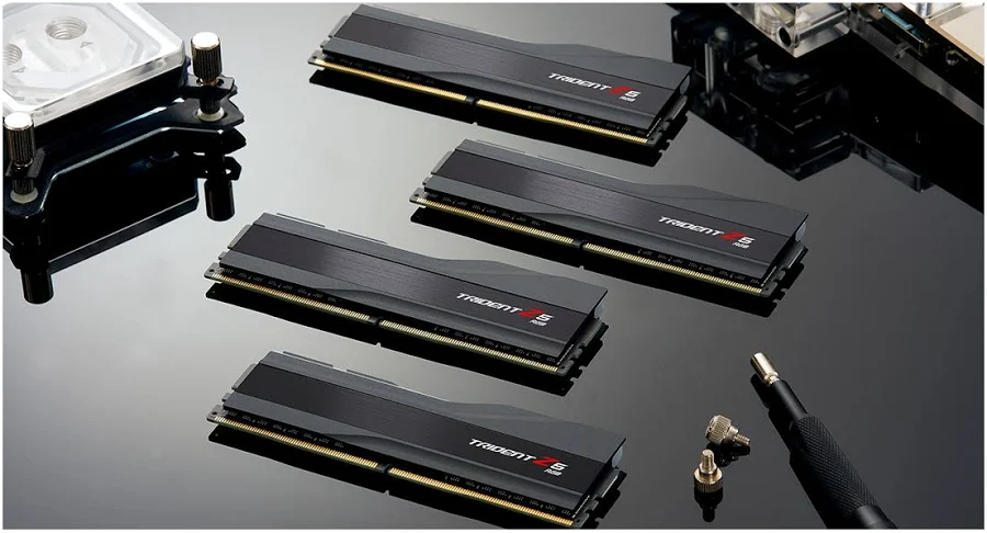DDR5 RAM sticks sitting on a table