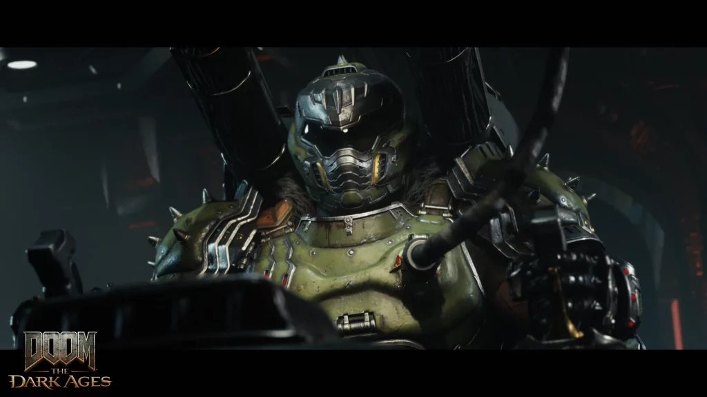 DOOM: The Dark Ages Review 1 The Slayer takes control on a Titan mech in video game Doom: The Dark Ages