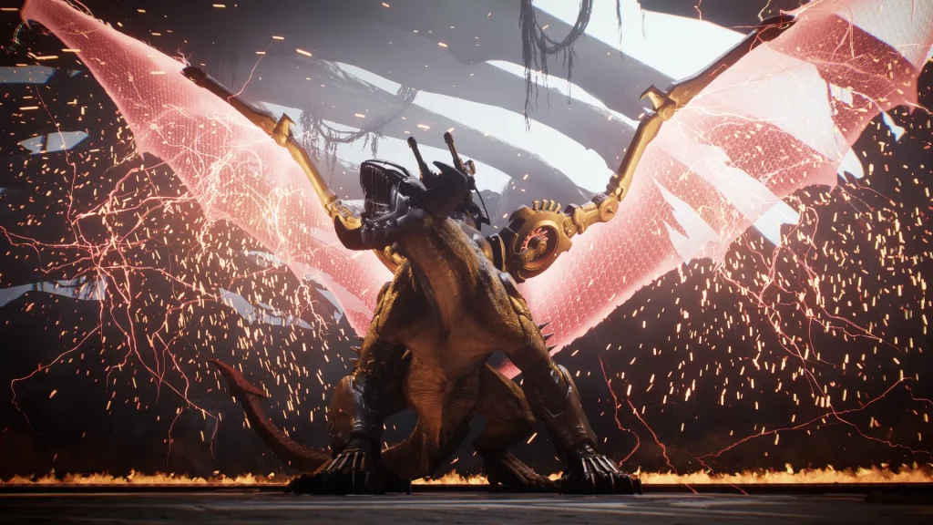 DOOM: The Dark Ages Review 2 The Slayer rides his Dragon mount in video game Doom: The Dark Ages
