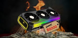 GPUs Are Too Expensive and We Need to Talk About It (Again) A large GPU sits on top of a burning pile of cash with a large price tag attached