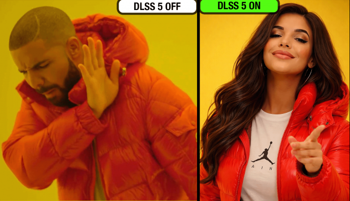 DLSS 5 Drake meme joke