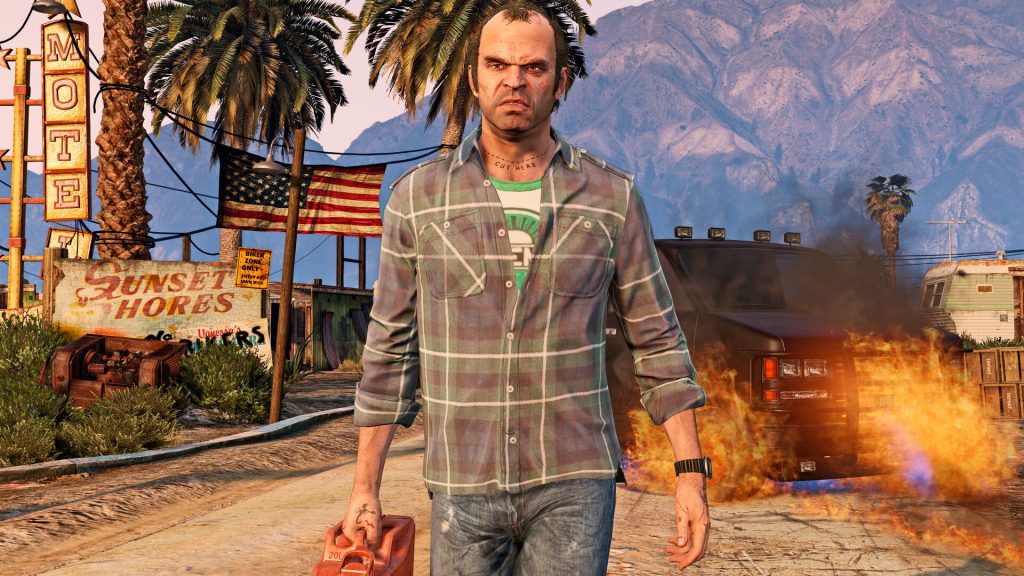 Grand Theft Auto V
Protagonist Trevor in Grand Theft Auto V's Los Santos