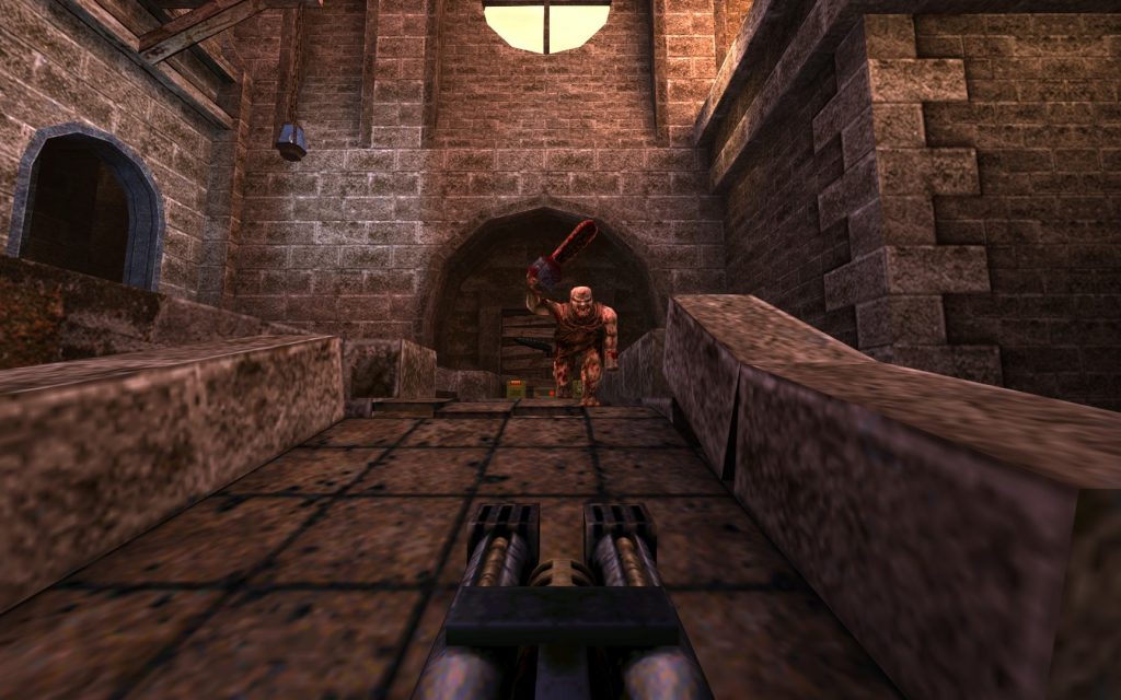 Quake
A dark gothic corridor with enemies in id Software's Quake (1996)