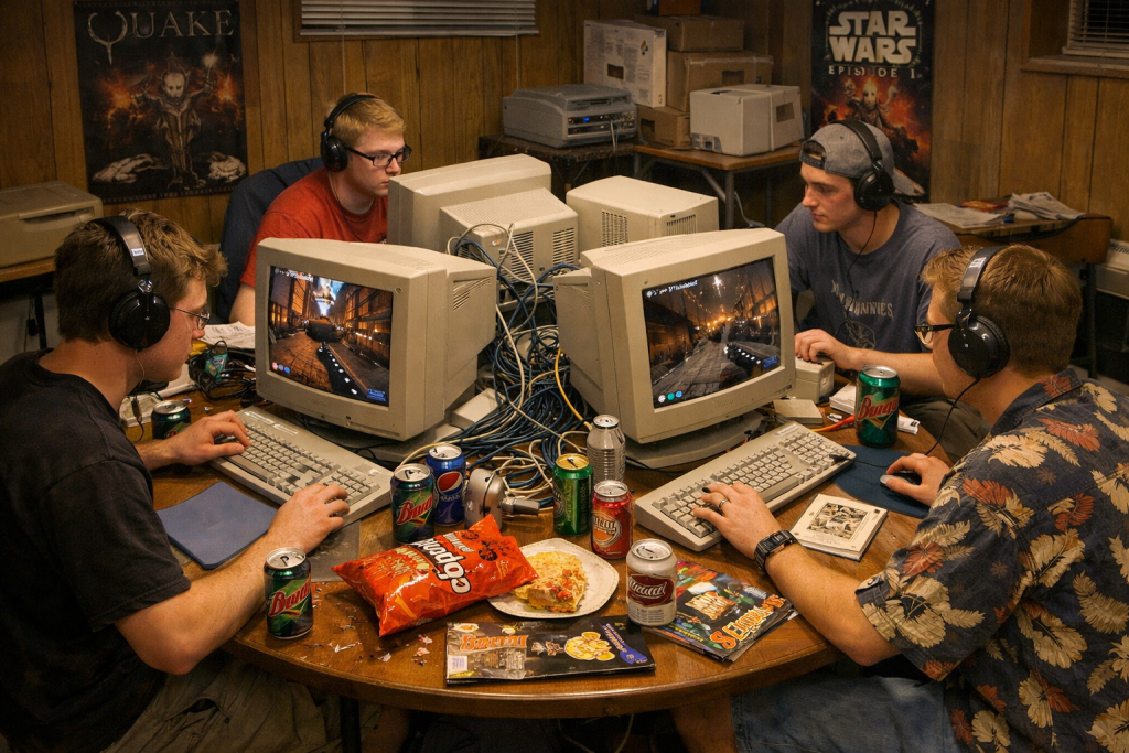 a 1990s style LAN party