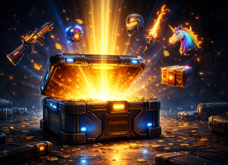 Loot Boxes, Battle Passes, and the Industrialisation of FOMO: How Modern Gaming Learned to Pick Your Pocket With a Smile Glowing loot box treasure chest labelled Pandora with gold coins and games items flying through the air
